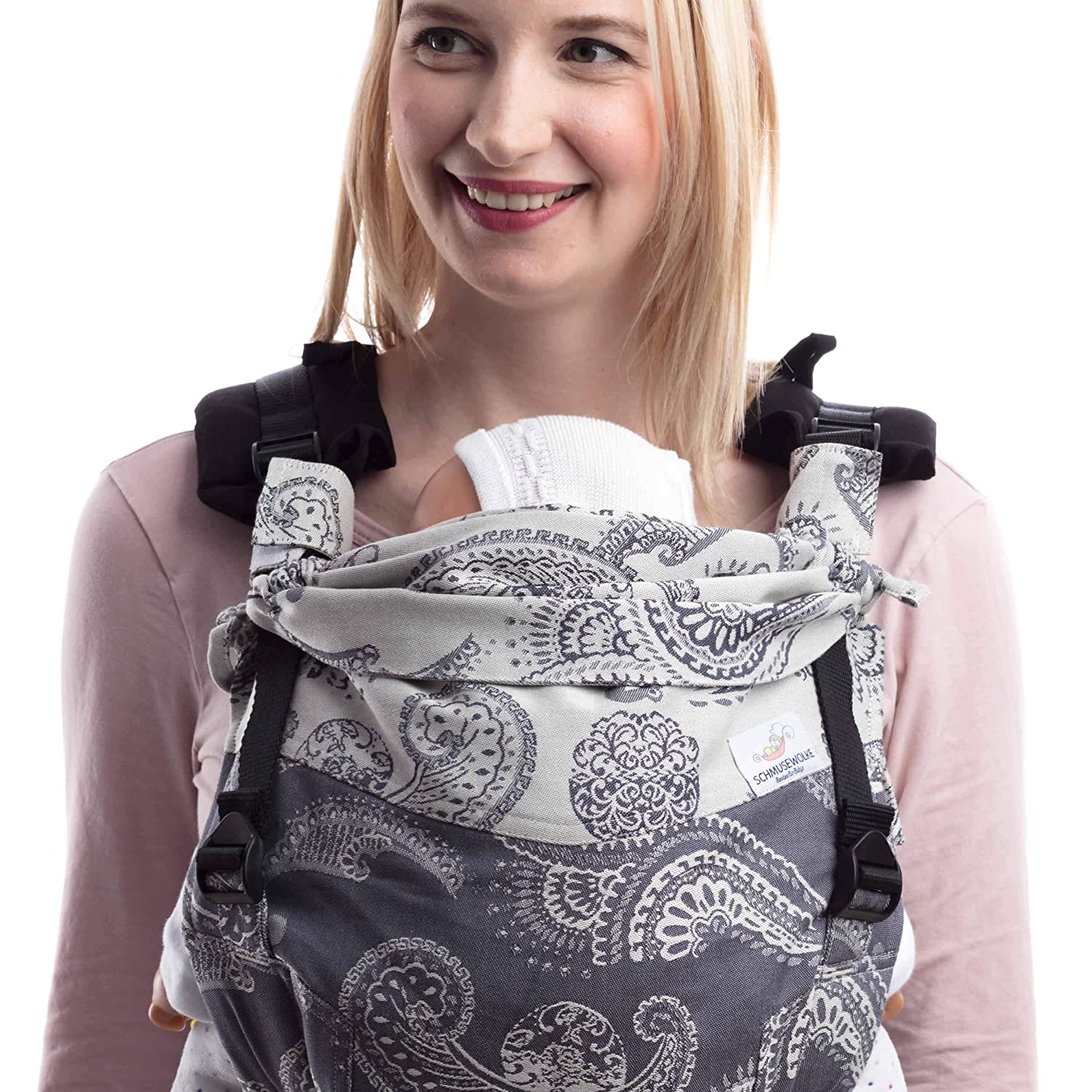 Cuddly Baby Carrier For Newborns And Toddlers / For Carrying At Front Or Ba