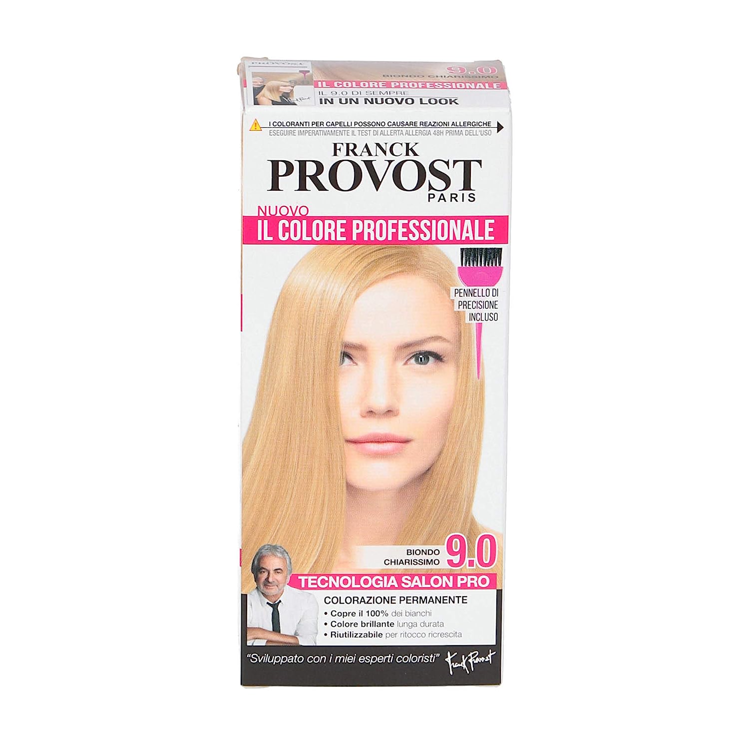 Franck Provost Professional Hair Color at Home - Improves Reflection and Shine - Light Blonde