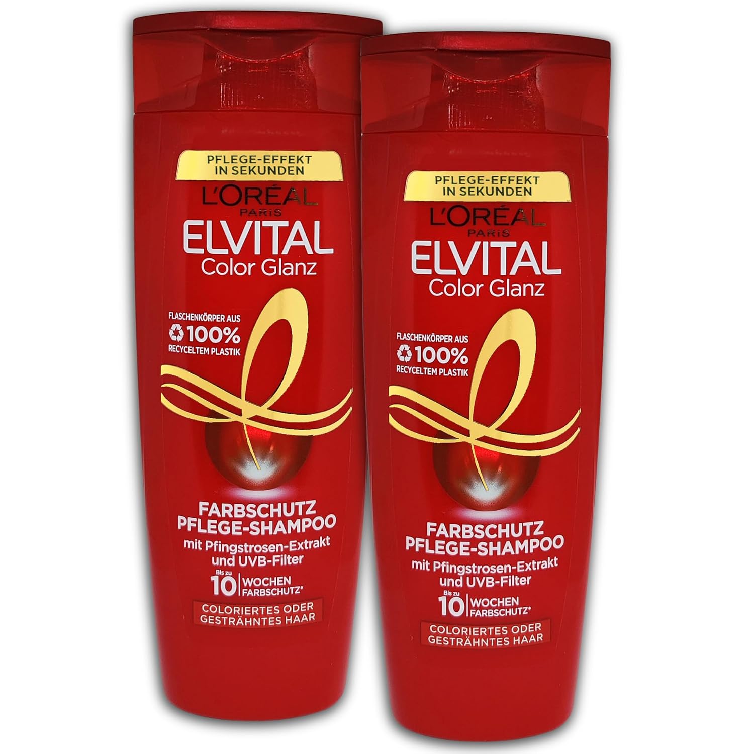 L\'ORÉAL Paris Elvital Color Shine Care Color Protection Shampoo 2 x 300 ml Pack of 2