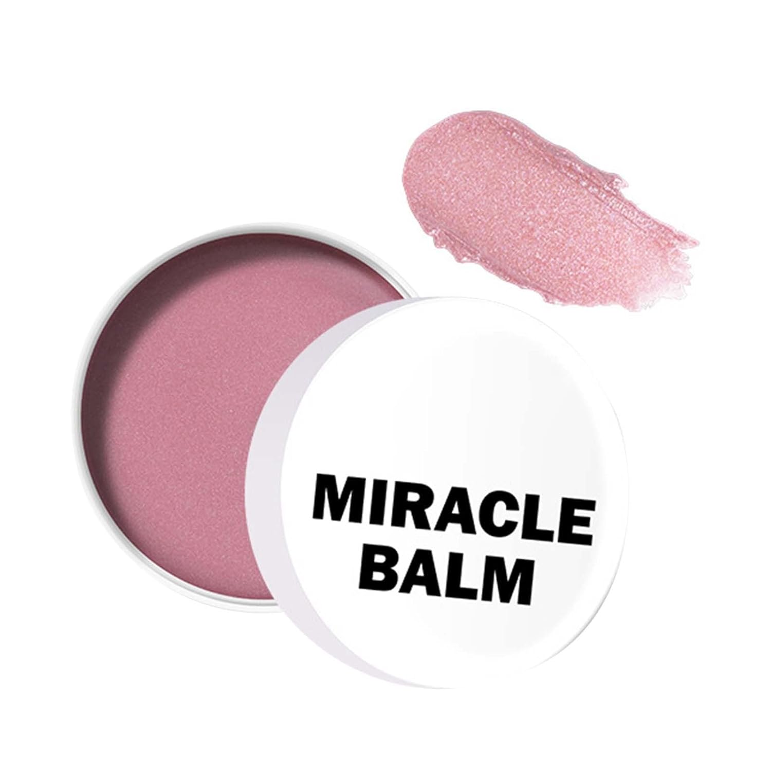 Miracle Balm Compact Powder, Light Compact Powder with Powder Puff for a Matte, Even Complexion, Color Naturelle (04# Pink Camellia, 1 x 52 g)