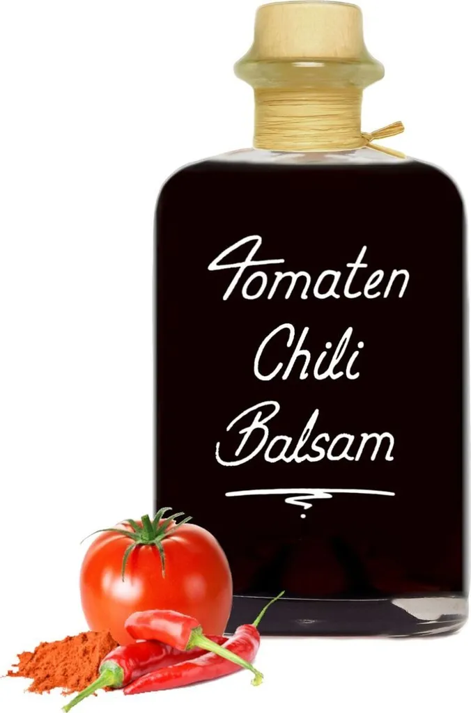 Tomato Chili Balsamic Vinegar - Specialty 0.7L fruity spicy & very versatile pleasantly hot (2 out of 5) 5% acidity