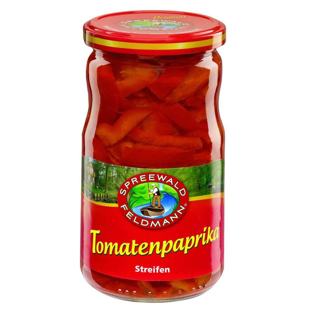 Tomato peppers in strips