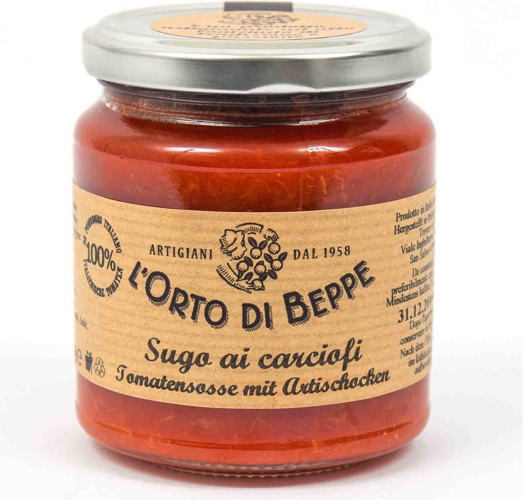Tomatensosse mit Artischocken 314 ml. - LOrto di Beppe