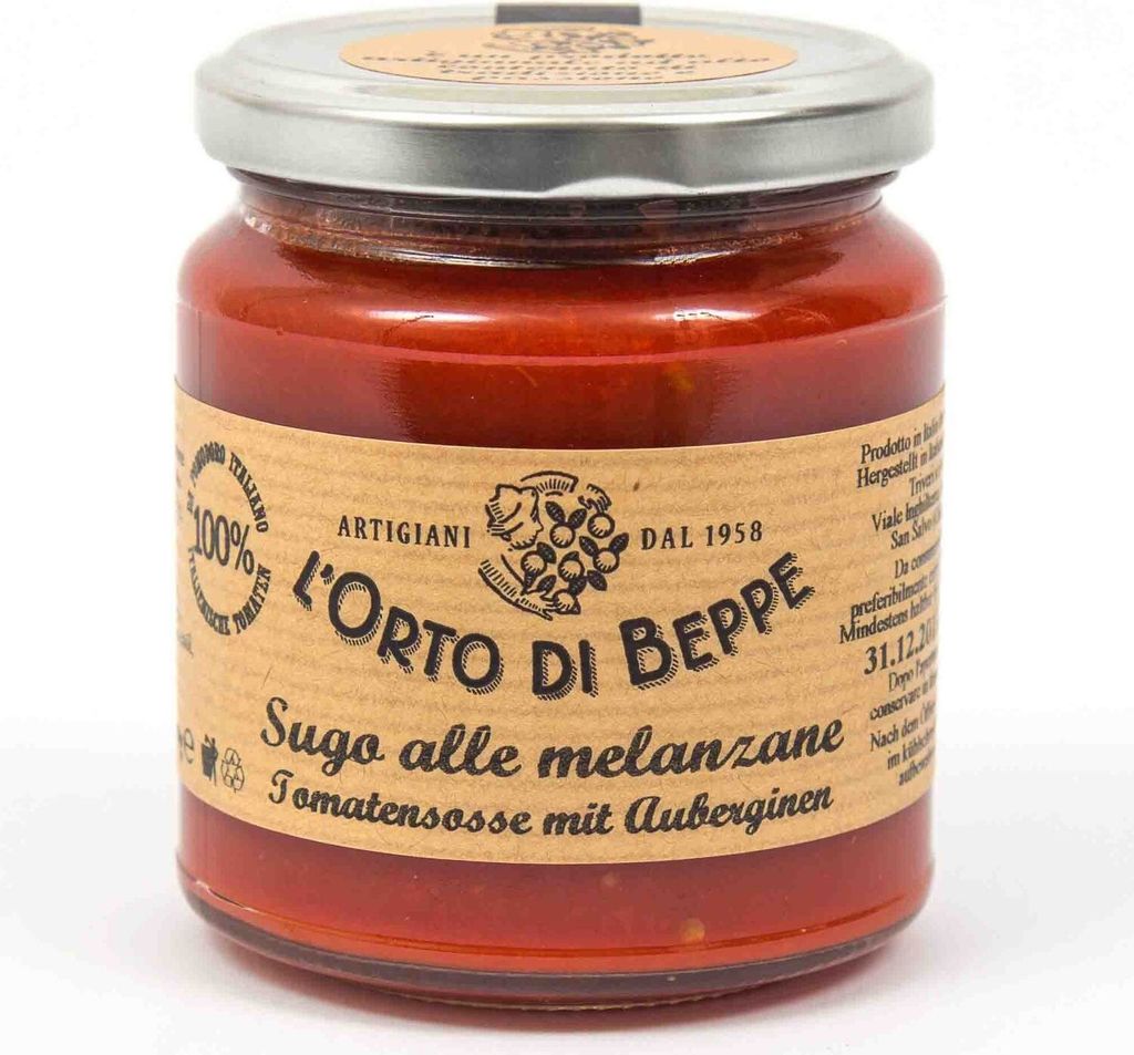 Tomatensosse mit Auberginen 314 ml. - LOrto di Beppe