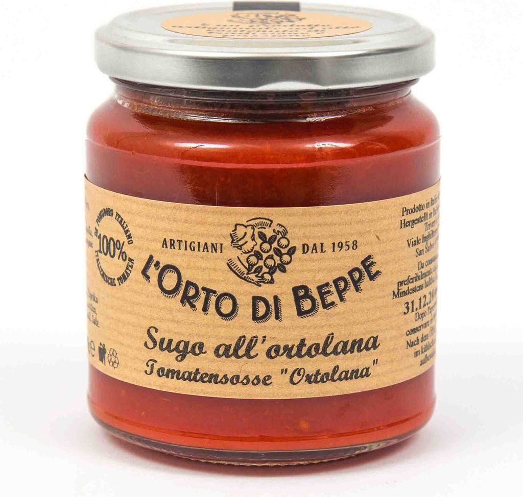 Tomatensosse Ortolana 314 ml. - LOrto di Beppe