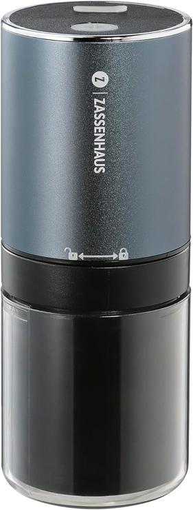 ZASSENHAUS electric coffee grinder MINI MASTER USB | Coffee Grinder Stainless Steel with Adjustable Grinder | Espresso grinder with battery
