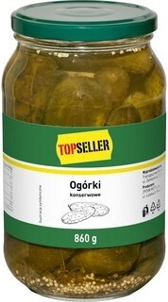 TOPSELLER canned cucumbers 860g