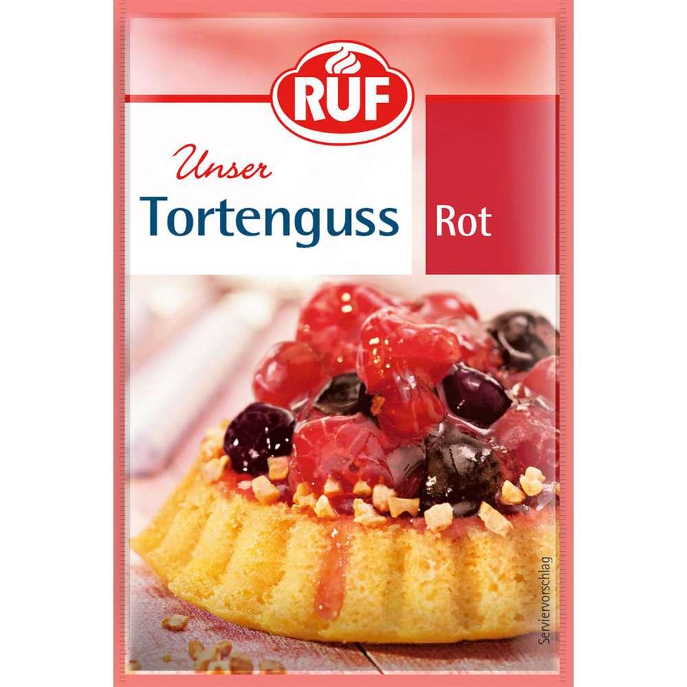Red cake glaze, unsweetened