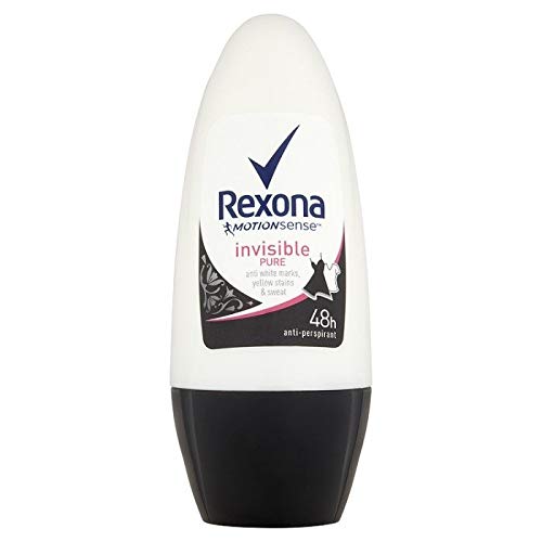 Rexona Women\'s Roll-On Deodorant – Invisible Pure – Motionsense/Antiperspirant – 50 ml Pack of 6