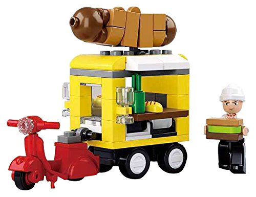 Toy Building Brick Kit Hot Dog Car Sluban38 B0565