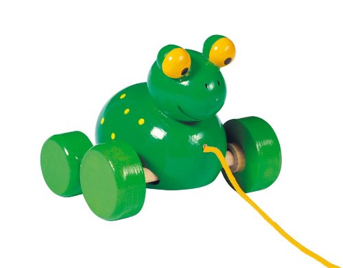 Goki Toys Pure Wooden Pull Along Frog