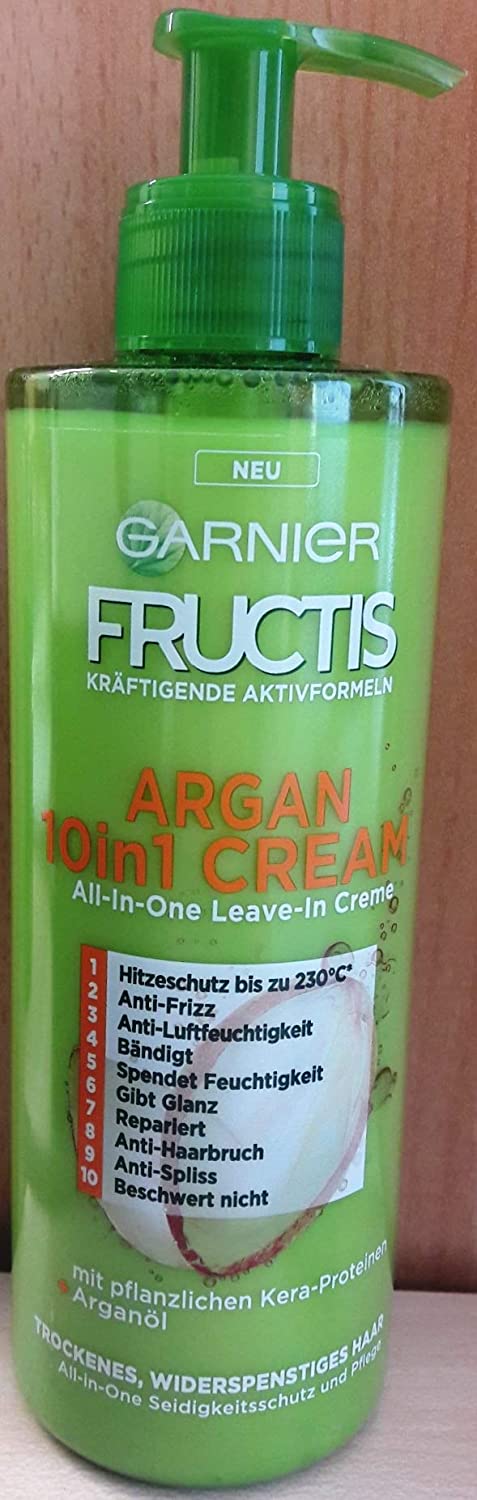 Garnier Fructis Argan 10-in-1 Cream All-in-One Leave-In Cream (400 ml)