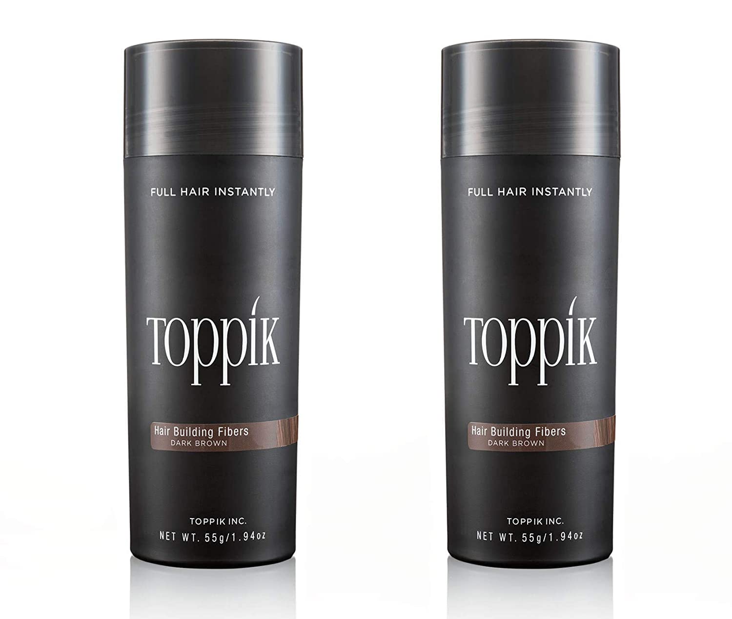 Toppik 55g Hair Thickening Fibres Set of 2, ‎dunkelbraun