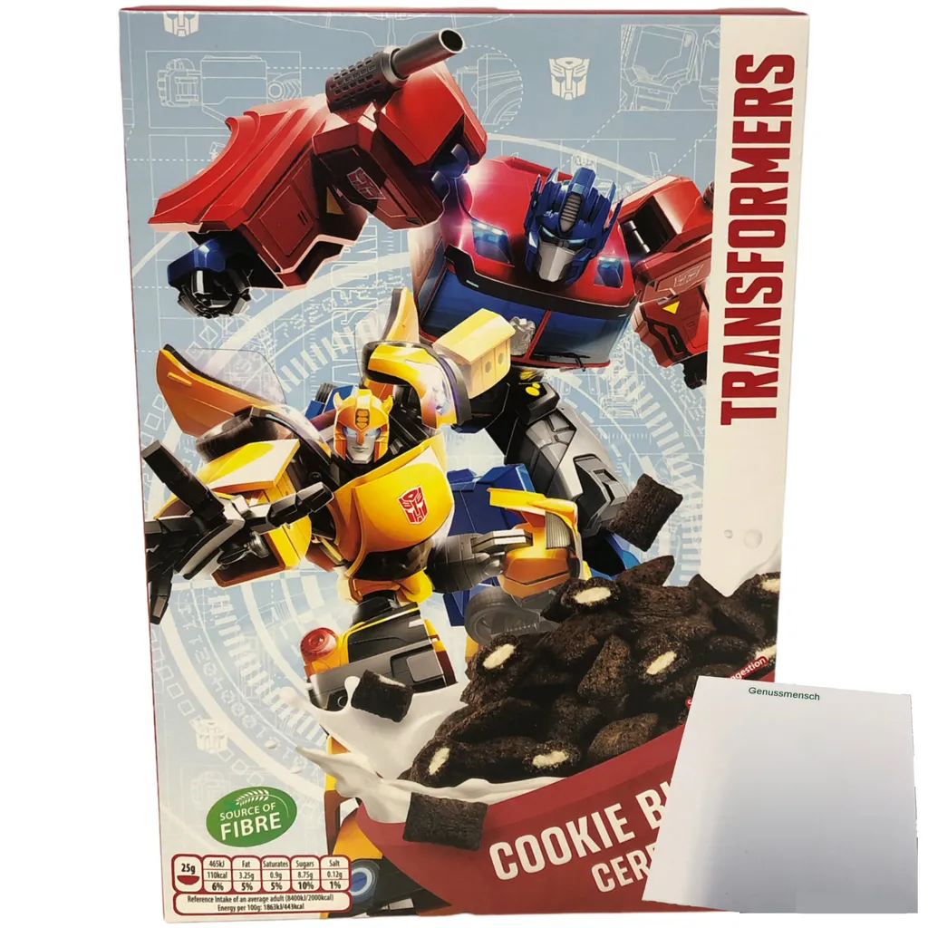Transformers Cookie Bites Cereal Breakfast Cereal (375g Pack) + usy Block