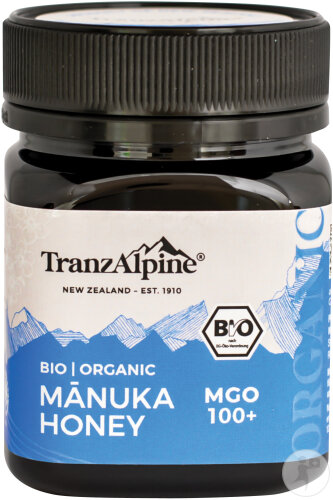 Tranzalpine Honey Manuka Organic MGO 100+ 250g