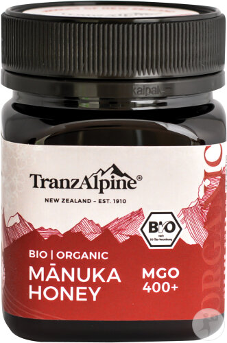 Tranzalpine Manuka Honey Organic MGO 400+ 250g