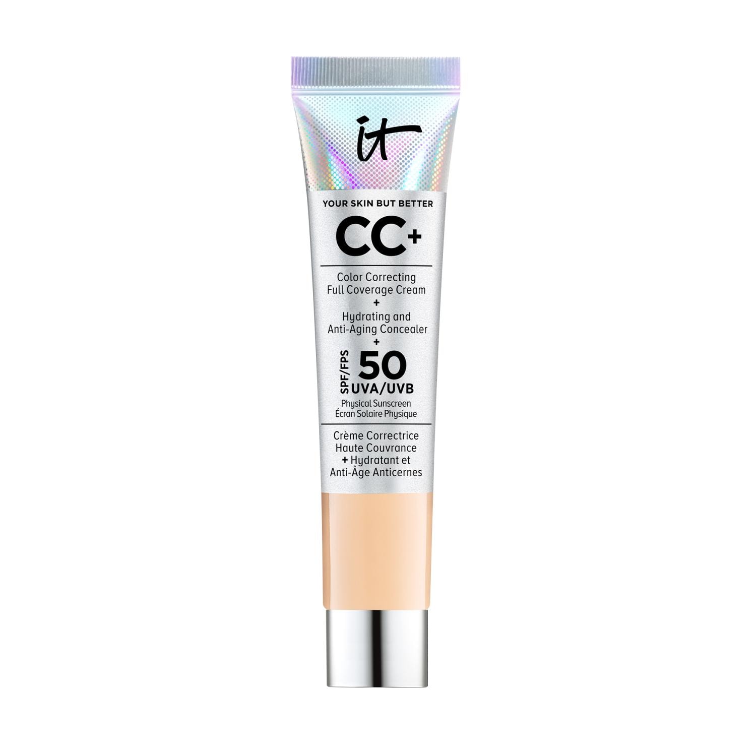 IT Cosmetics Travel size:Your Skin But Better™ CC+™ Cream SPF 50+,Medium, Medium