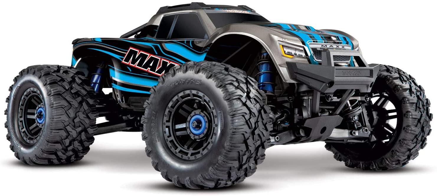 Traxxas Maxx Tsm Sr Blue Brushless Rc Model Car Electric Monster Truck 4Wd 