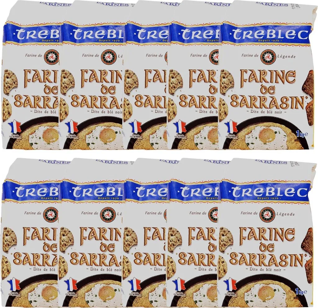 Treblec Farine de Sarrasin buckwheat flour 10 x 1 KG from France