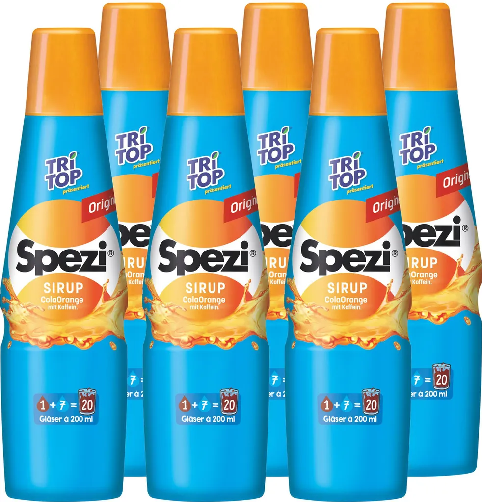 Tri Top Getränke-Sirup Spezi Cola Orange 500ml (6er Pack)