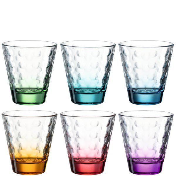 Drinking glasses Optic Colorful Small (6 pieces) from Leonardo
