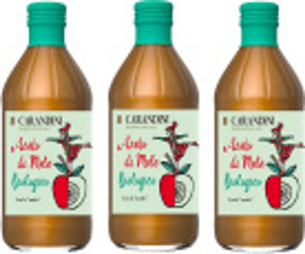 Tris Organic Apple Cider Vinegar naturally cloudy with "mother" 500 ml x 3 Aceto Carandini