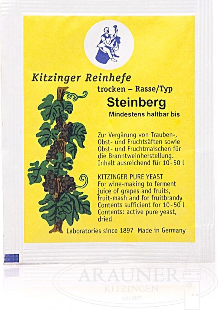 Dry yeast Steinberg - Arauner Kitzinger pure yeast | 5g sufficient for 50 l of wine