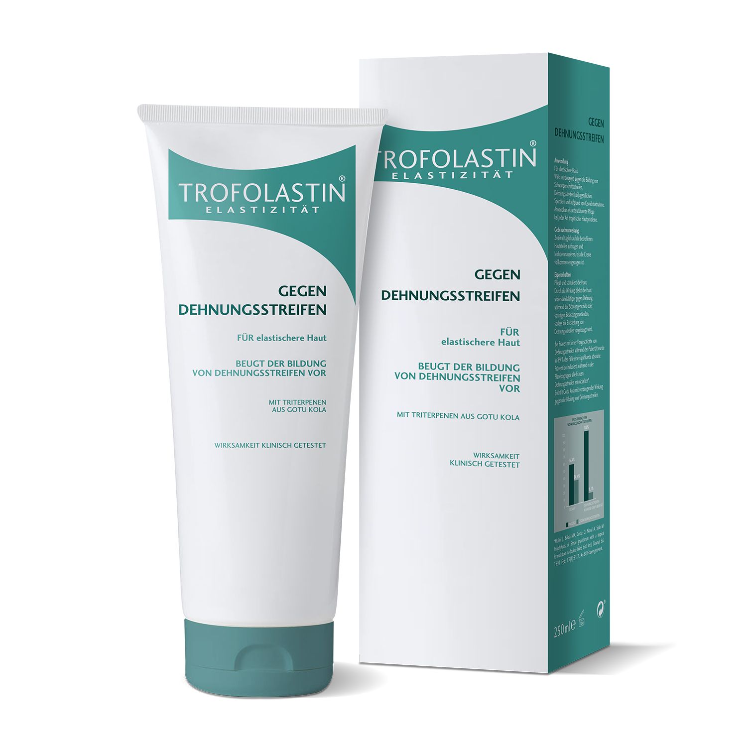 TROFOLASTIN - cream against stretch marks - prevents the formation of pregnancy stiffness - scar cream for more elastic skin