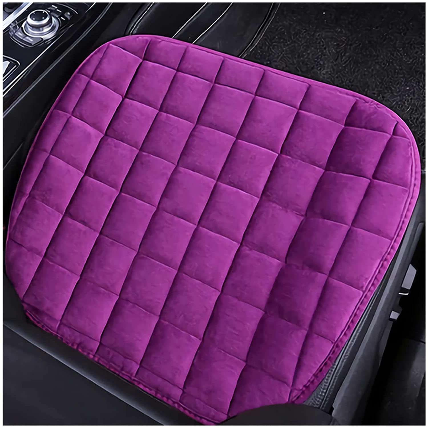 bamutech Seat Cushion Car Seat Cover Fit Truck SUV Van Front Rear Flake Cloth Cushion Non-Slip Winter Car Protector Mat Pad Keep Warm Universal Seat Cushion Chair (Size : Purple Front 1)