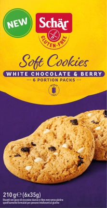 Cookies Soft White Chocolate & Berry (6x35 g), 210 g