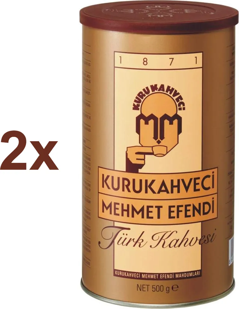 Turkish Coffee Kurukahveci Mehmet Efendi Türk Kahvesi Fine Ground 2x 500g