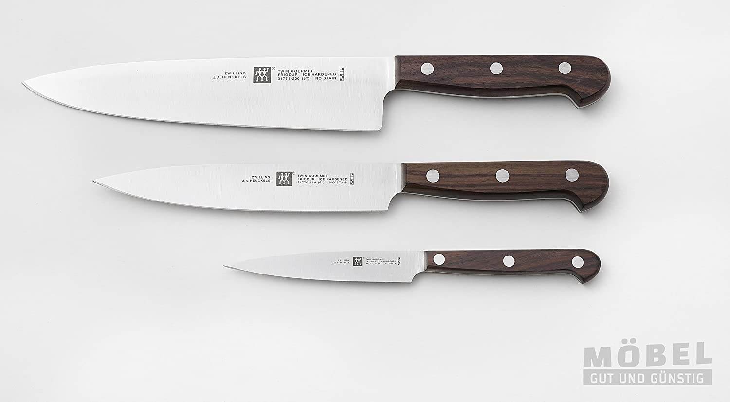 Zwilling Twin Gourmet Wood Knife Set 3T