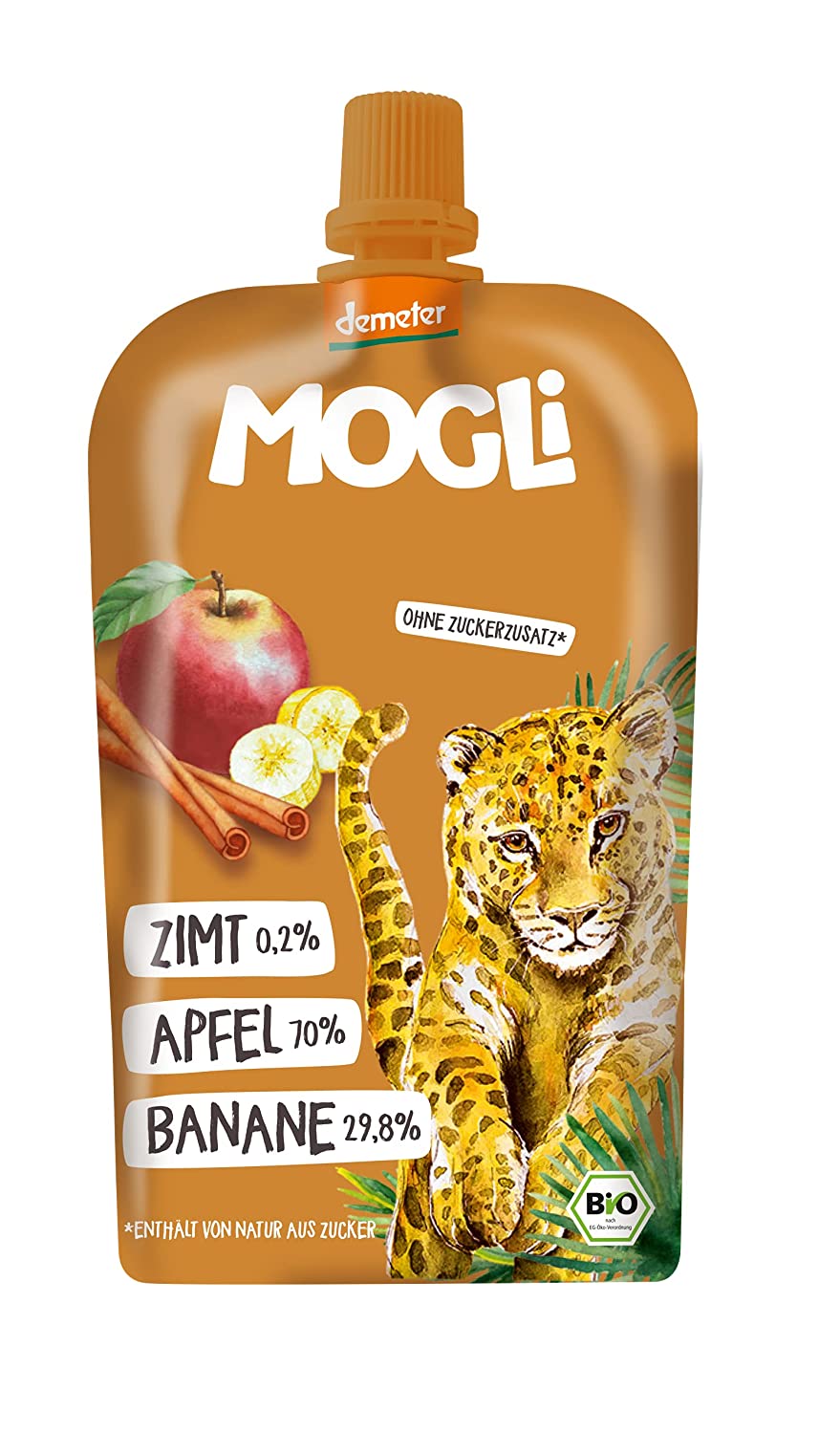 MOGLi Bio demeter Quetschi Apfel Zimt 12 x 120g