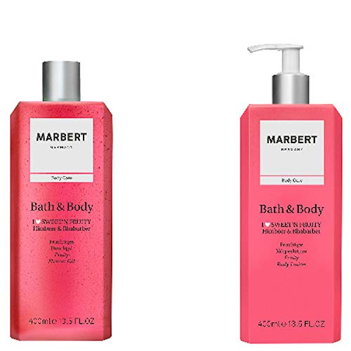 Marbert Raspberry Rhubarb Fruity Shower Gel 400 ml + Body Lotion 400 ml