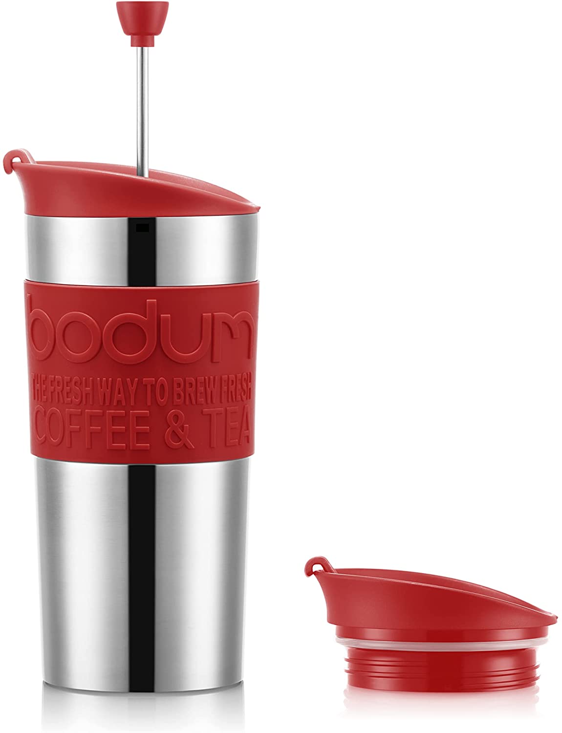 BODUM K11067-04 Travel Press Set Thermal Piston Cup Double-Walled Stainless
