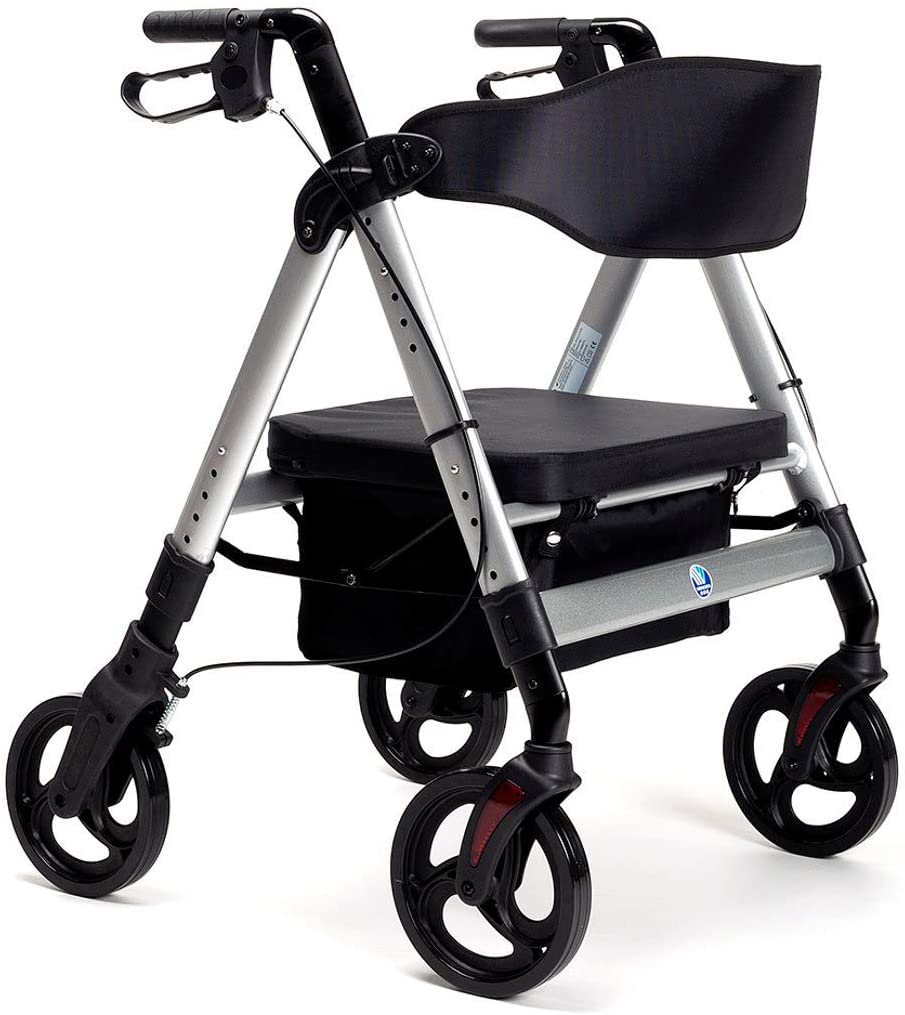 FabaCare Goliat XXL Rollator Height Adjustable Foldable with Seat and Backr