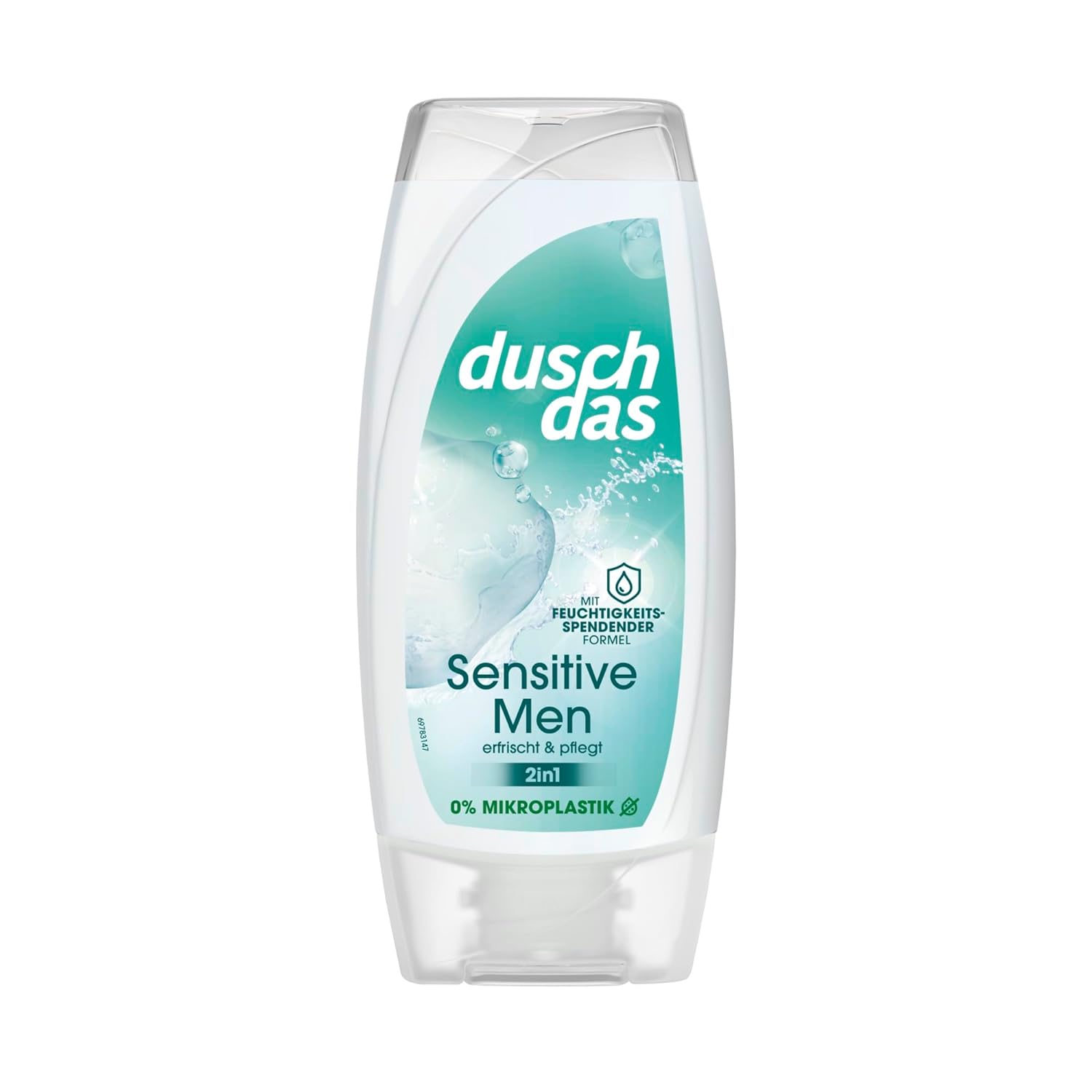 Duschdas 2 in 1 Shower Gel & Shampoo Sensitive Men Shower Bath with Moisturising Formula for Daily Shower 225 ml