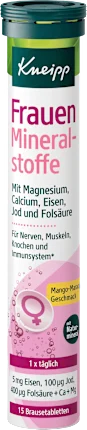 Women's minerals effervescent tablets with iron, iodine and folic acid 15 pieces, 102 g
