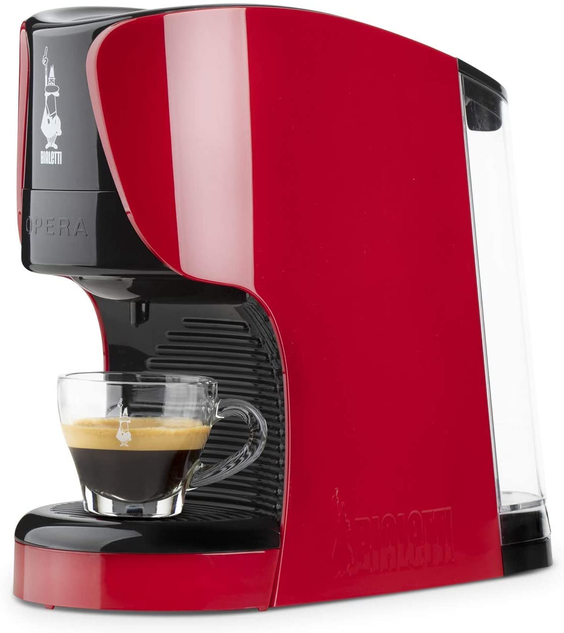 Bialetti Opera Espresso Maker for Aluminium Bialetti System Coffee d\'Italia Capsules Red
