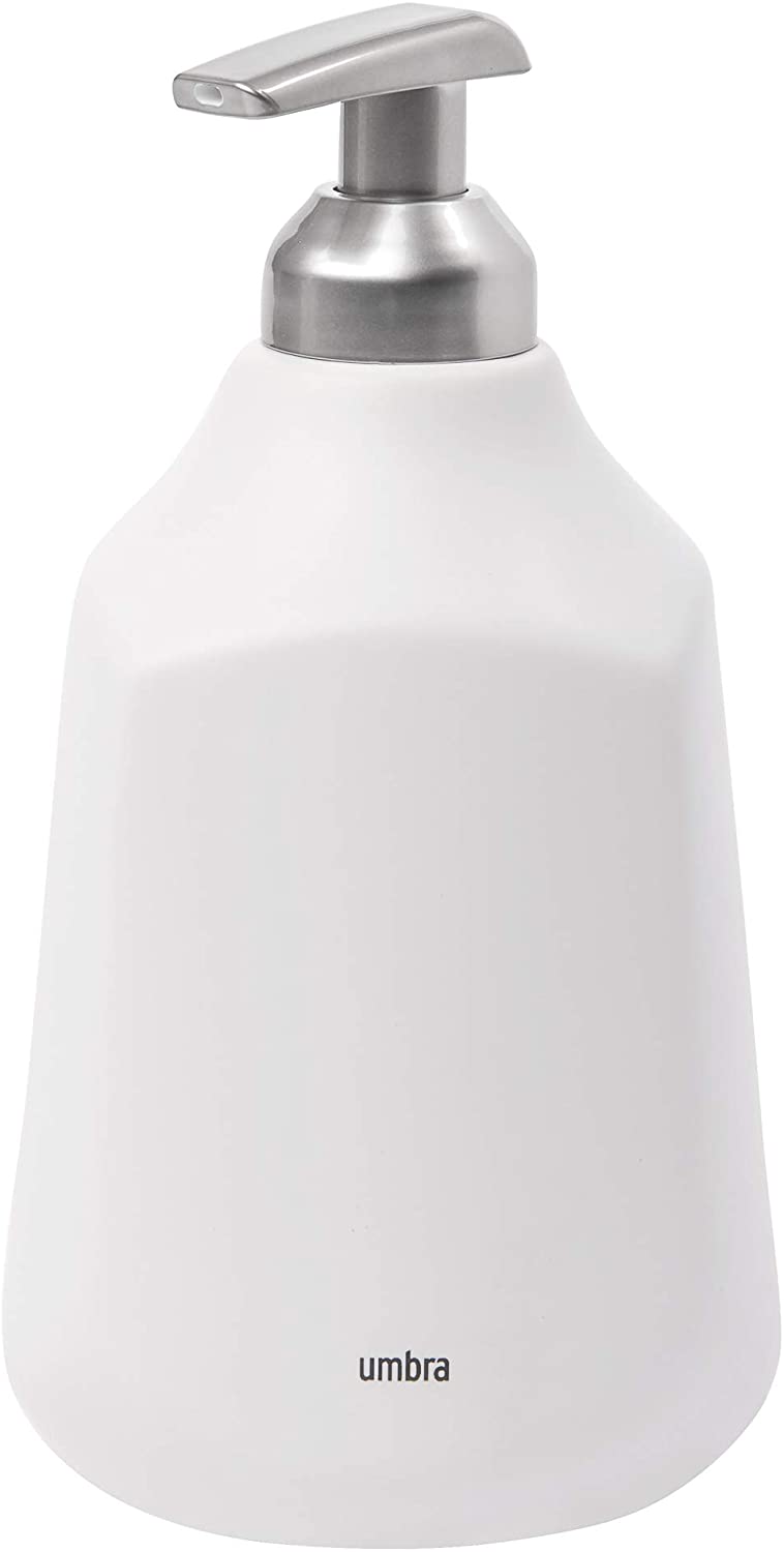 Umbra 1004474-660 Corsa Soap Pump, Ceramic Soap Dispenser, White, 384 Ml Ca