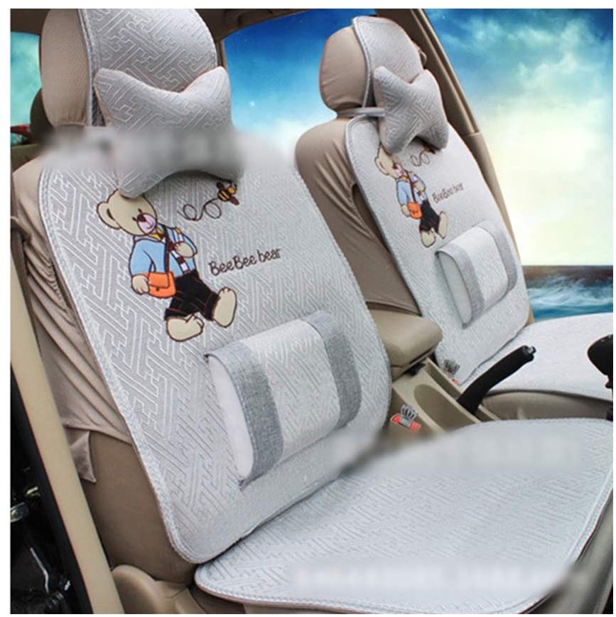 JKHOIUH Universal Waterproof / Sweatproof Seat Belt Protector - Best Anti-Slip Meryl Car Seat Protector Car Seat Cover Universal GM Seat Cover (Colour: Grey)