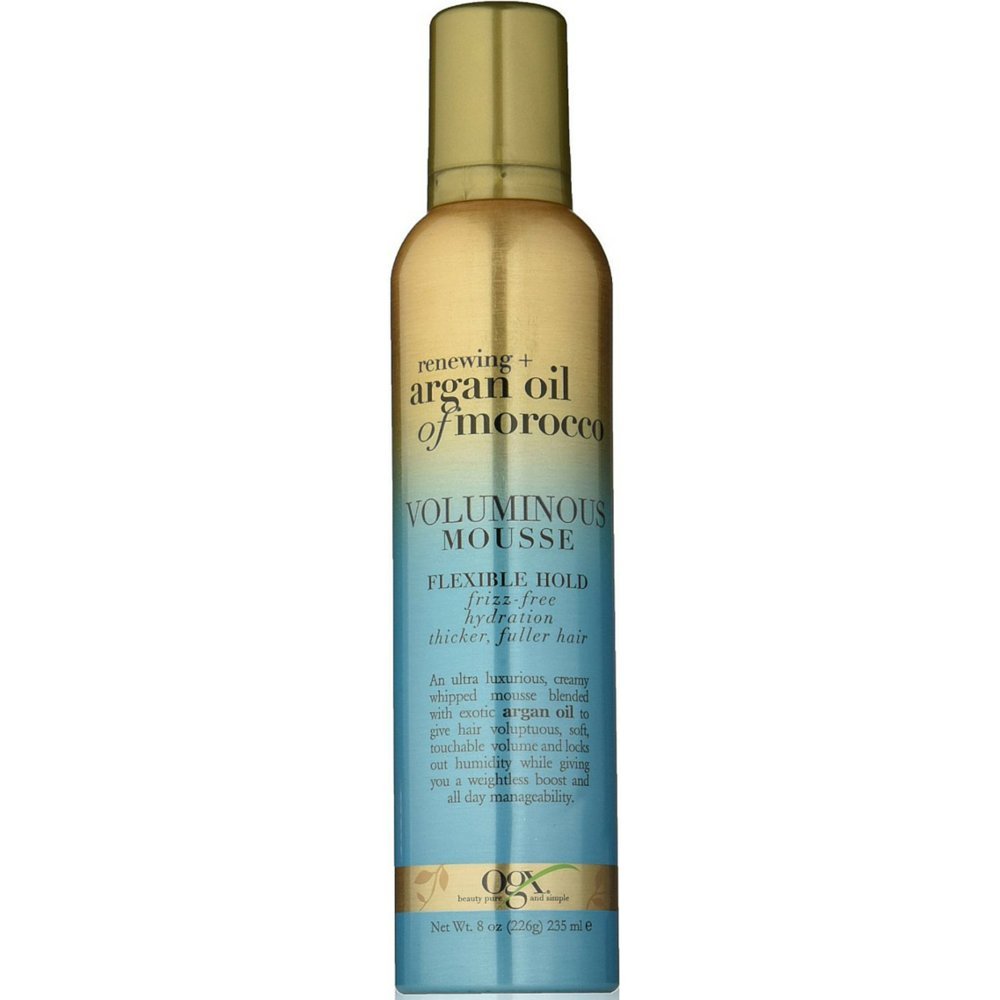 OGX Renewing Argan Oil of Morocco Voluminous Mousse, Flexible Hold, 8 Ounce by Organix
