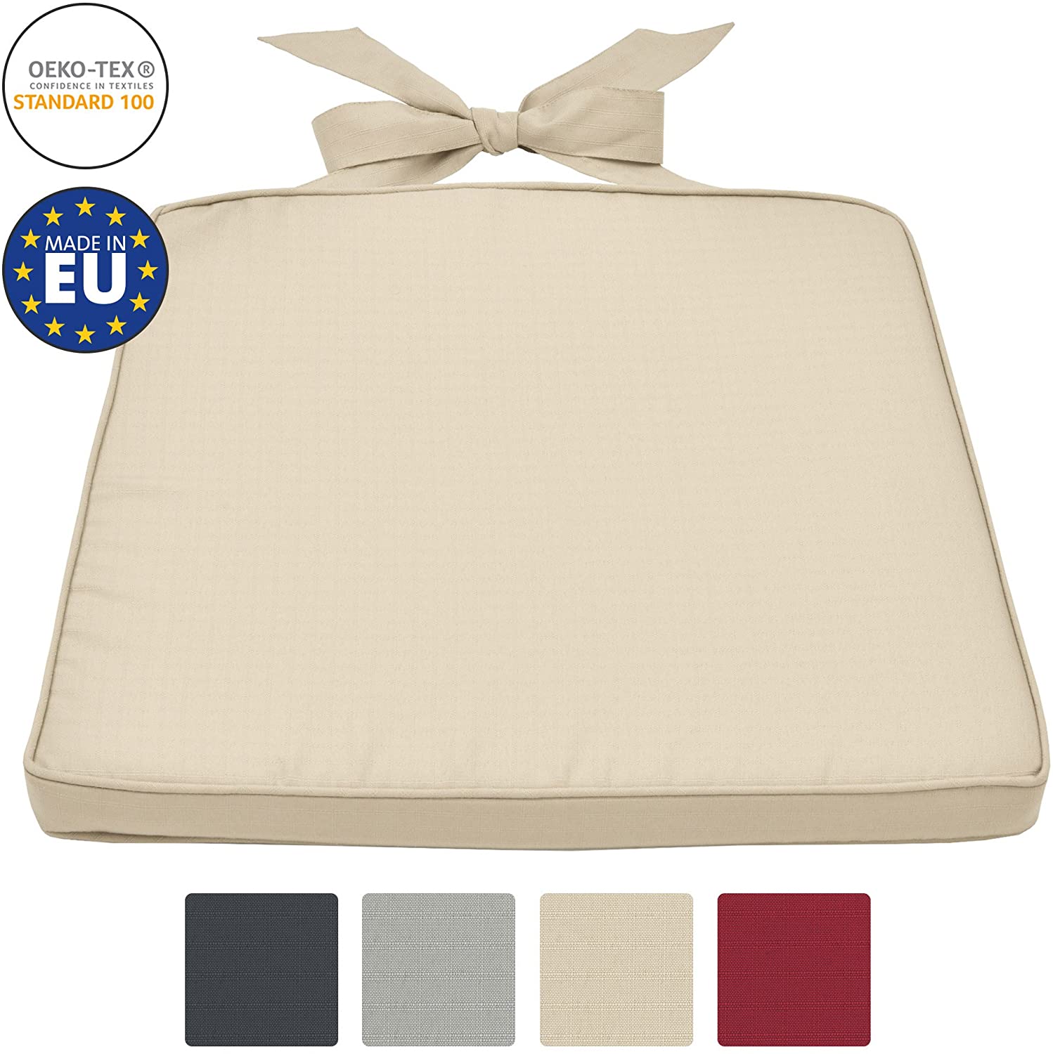Beautissu Pia Chair Cushion For Rattan Chairs And More Chair Cushion 45 X 4
