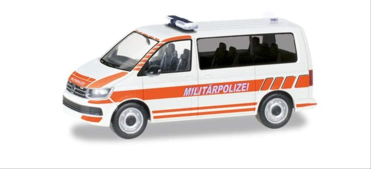 Herpa Vw T6 Bus "Military Police Switzerland" In Miniature For Crafts Collecting 