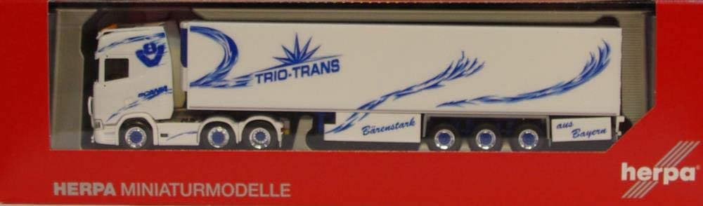 Herpa 309967 Scania Cs 20 High Roof Hd 6 X 2 Cool Box Saddle Cable Trio-Tra