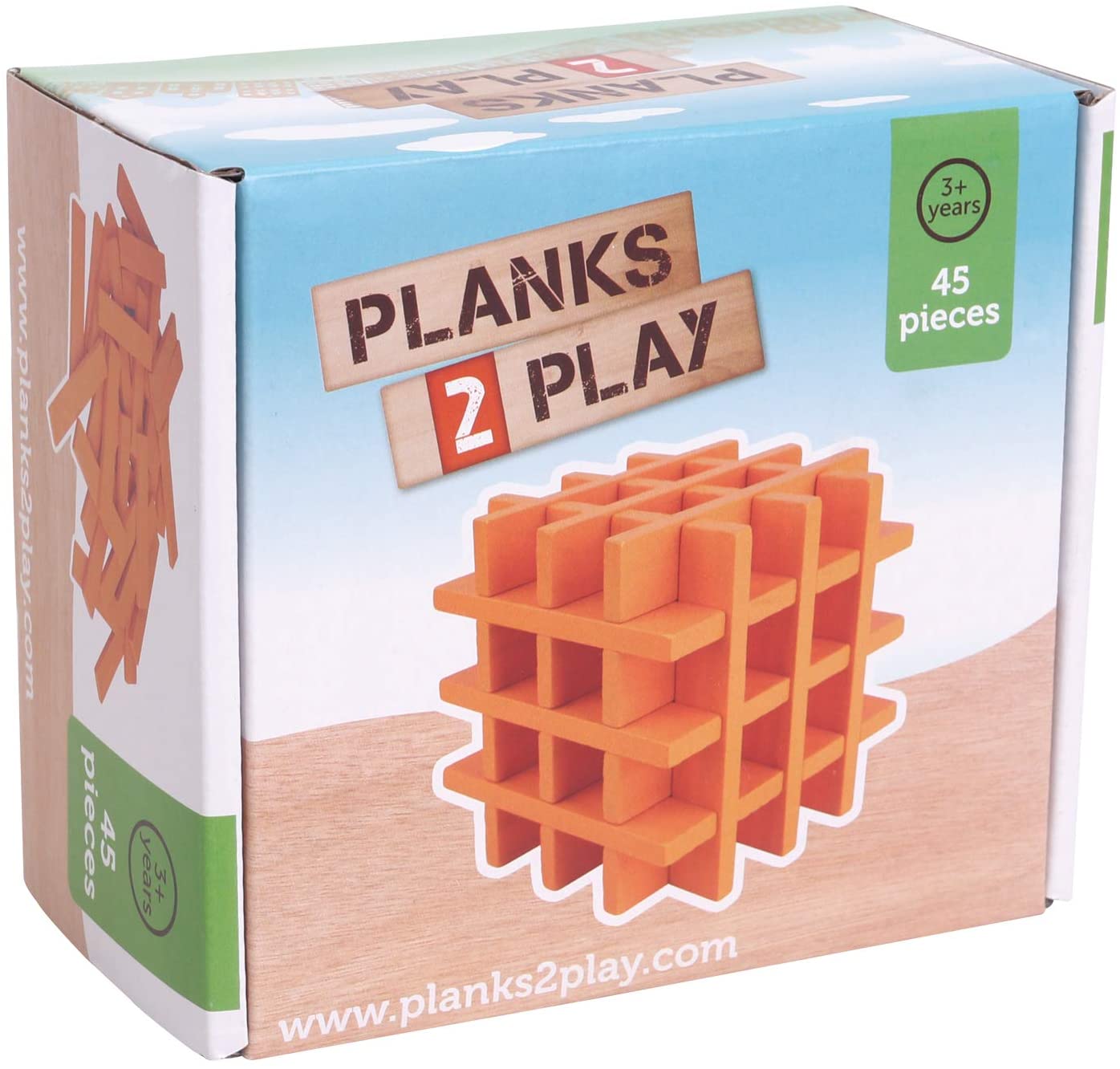 Planks 2 Play - 45 Planks - Orange