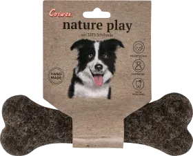 Dog toy sheep wool bone, 1 pc