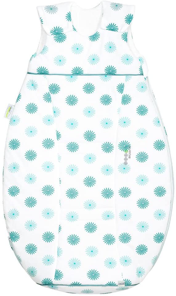 Odenwälder jersey sleeping bag Airpoints Flowers Soft Mint, 90 cm
