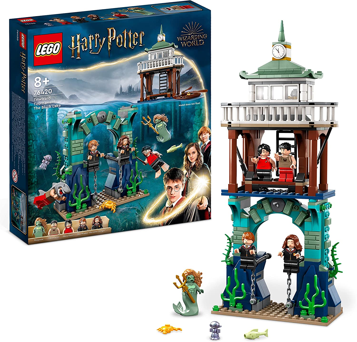 LEGO 76420 Harry Potter Trimagical Tournament: The Black Lake, Goblet Fire Toy for Children, Boys & Girls from 8 Years with Boat Toy and 5 Mini Figures