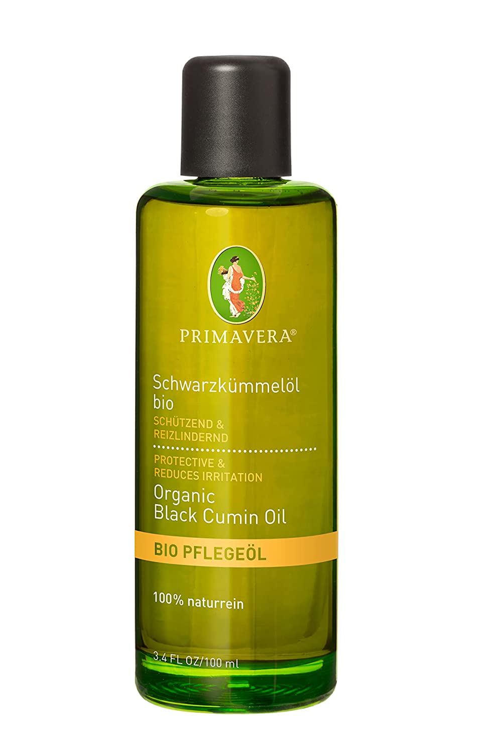 Primavera Organic Black Cumin Oil 100 ml - aroma oil, natural cosmetics - irritation relief for sensitive skin - vegan